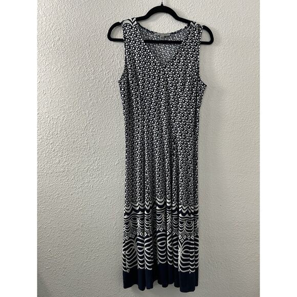 Donny and‎ Nicole Womens Blue Dress Size M Polka Dots - Picture 1 of 8